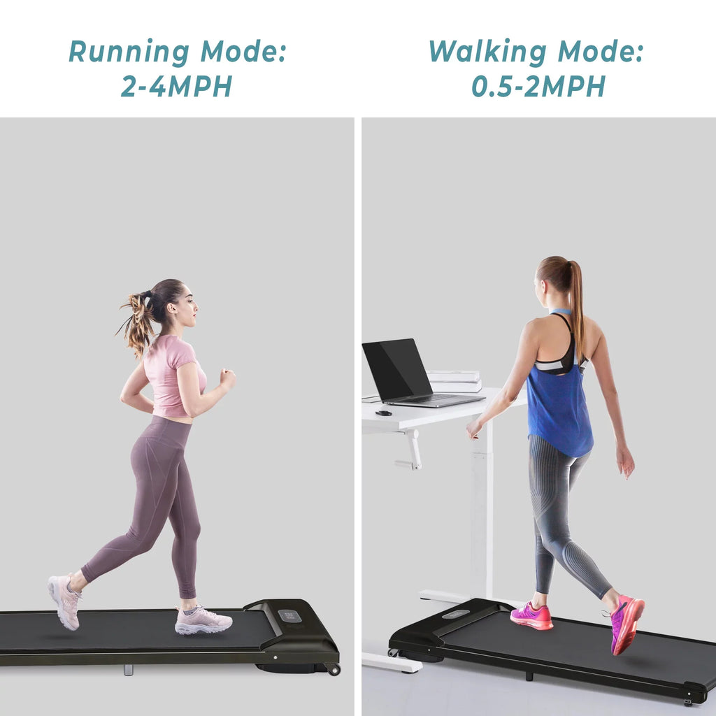 Walking Pad Treadmill,  Ultra-Quiet Under Desk Treadmill for Home Office Gym Use, 2.5HP Electric Treadmill with Bluetooth /speaker/Remote Control/Display, 2 in 1 Portable Walking Pad