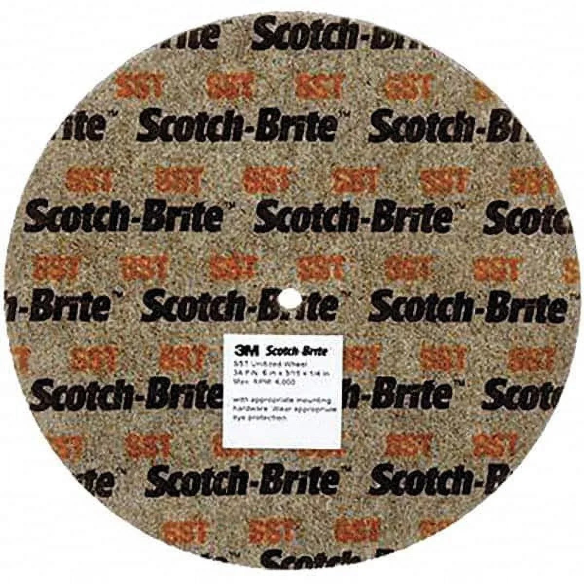 Scotch-Brite Unitized Wheel,6 in Dia,1/2 in Connect  7010329400