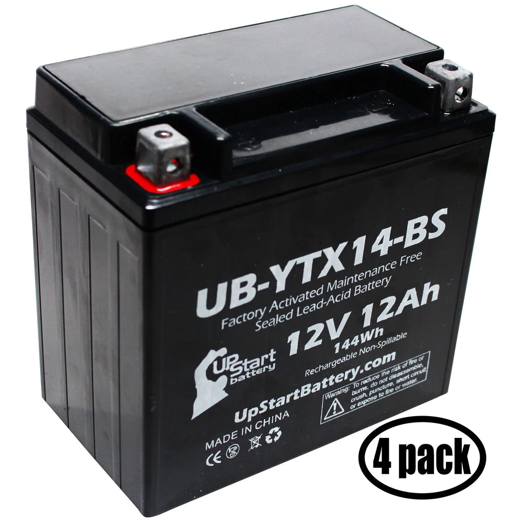 4-Pack UpStart Battery Replacement for 1998 Yamaha  1000  Factory Activated, Maintenance Free, Motorcycle Battery - 12V, 12AH, --