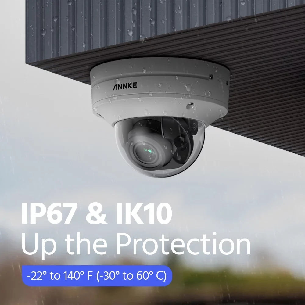 8MP 4K 4X Motorized Varifocals PoE Dome Security Camera,Support 2-Way Audio,Person/Vehicle Detection