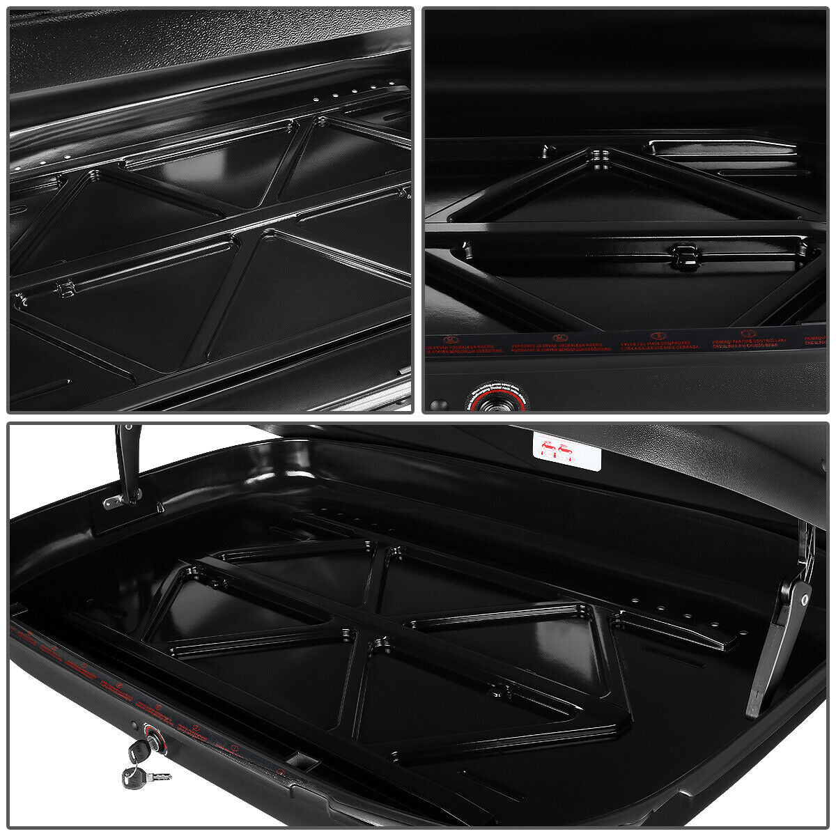 Teledu Waterproof Vehicle Roof Mount Travel Storage Box Car Top Cargo Carrier with Lock
