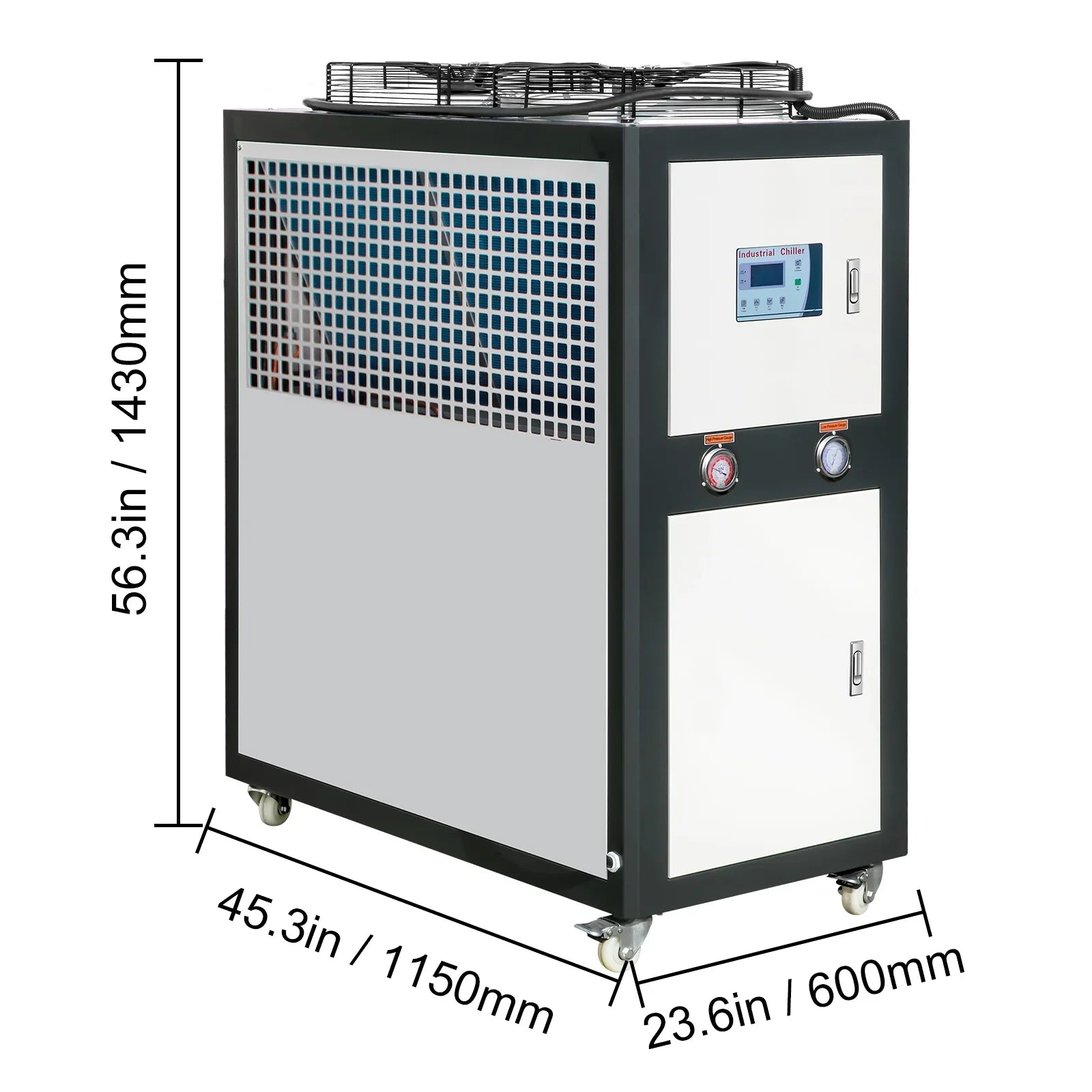 Air-cooled Industrial Water Chiller 9.4HP 16 Gal 60L for Cooling Water