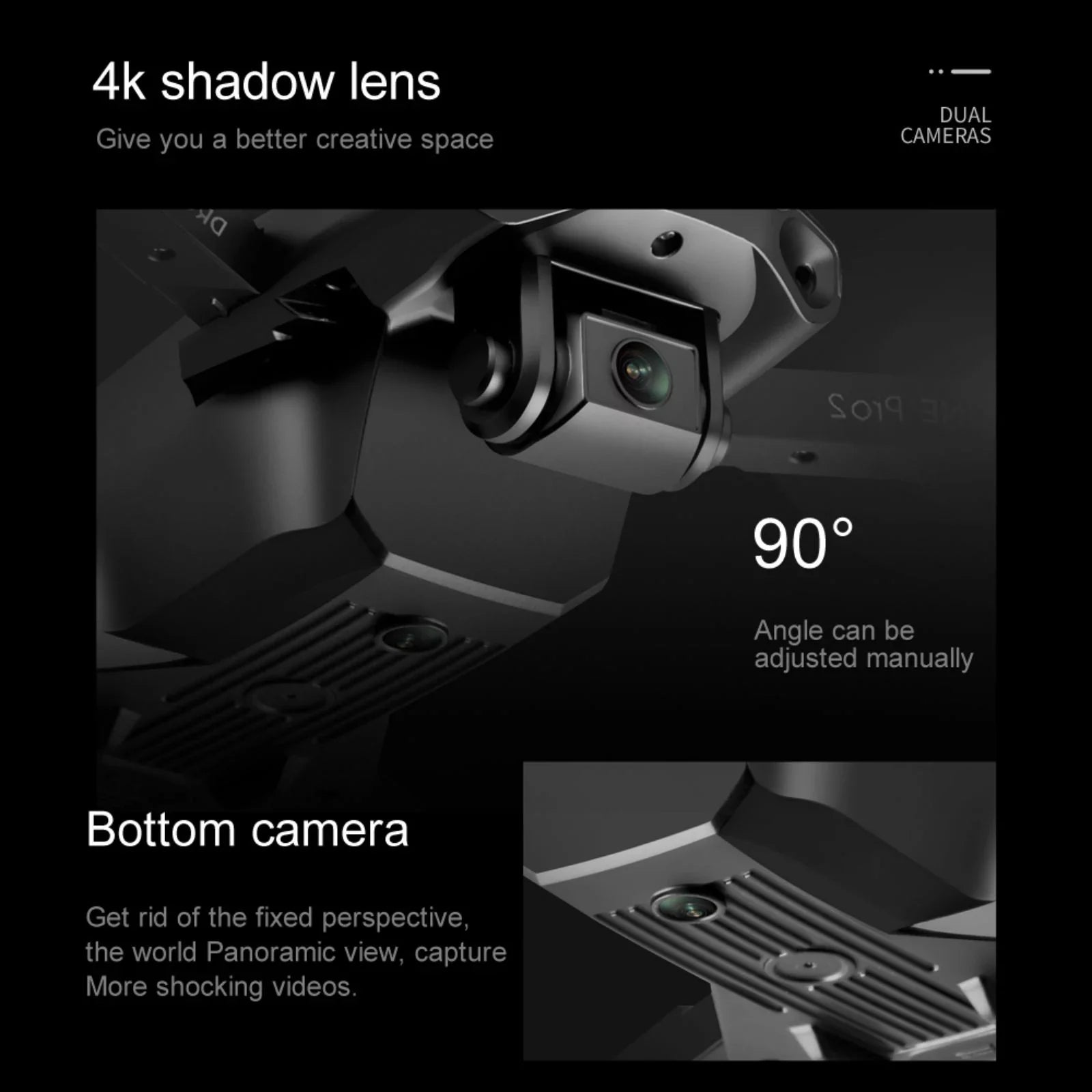 Dqacd 2021 New    Drone 4K  Dual Camera  WiFi  Foldable Drone