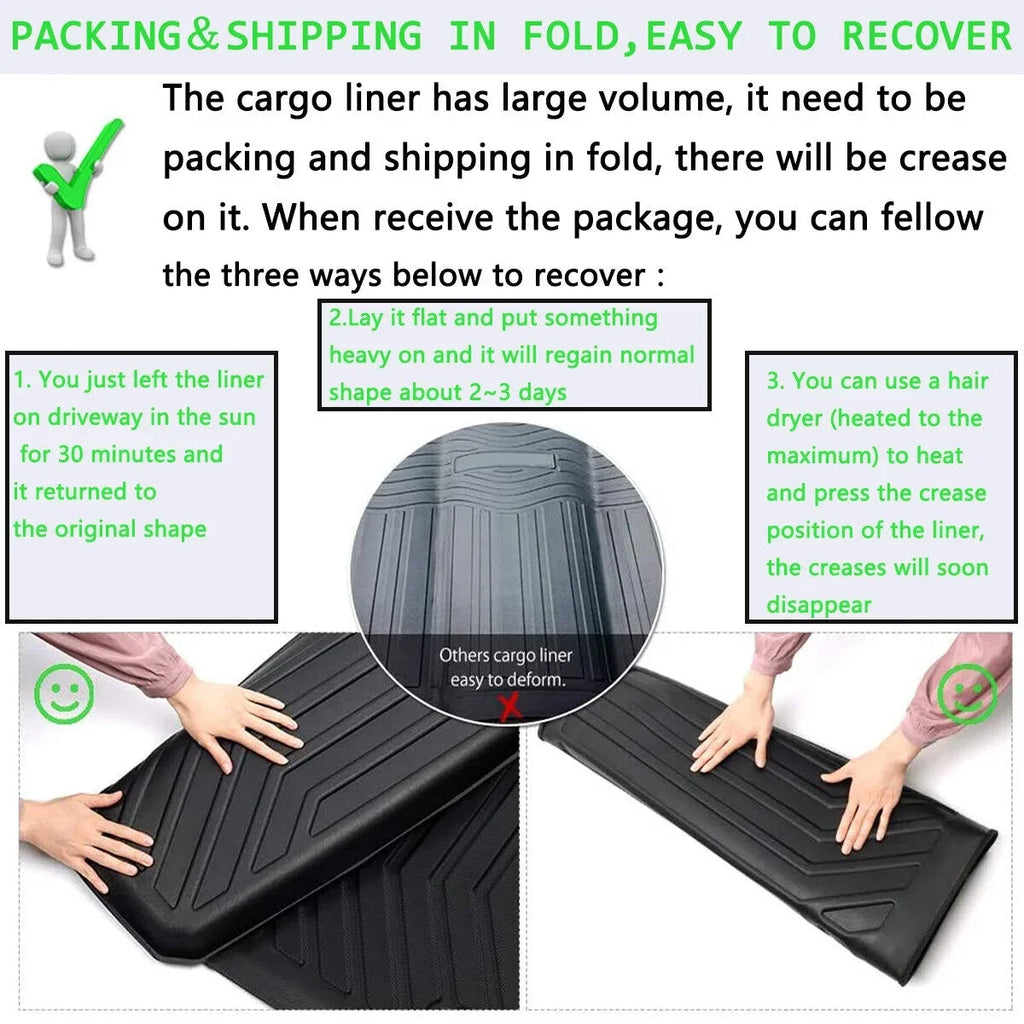 Custom Trunk Liner Cargo Mats for Ford Explorer 2011-2019 Waterproof Non 7-seats Models