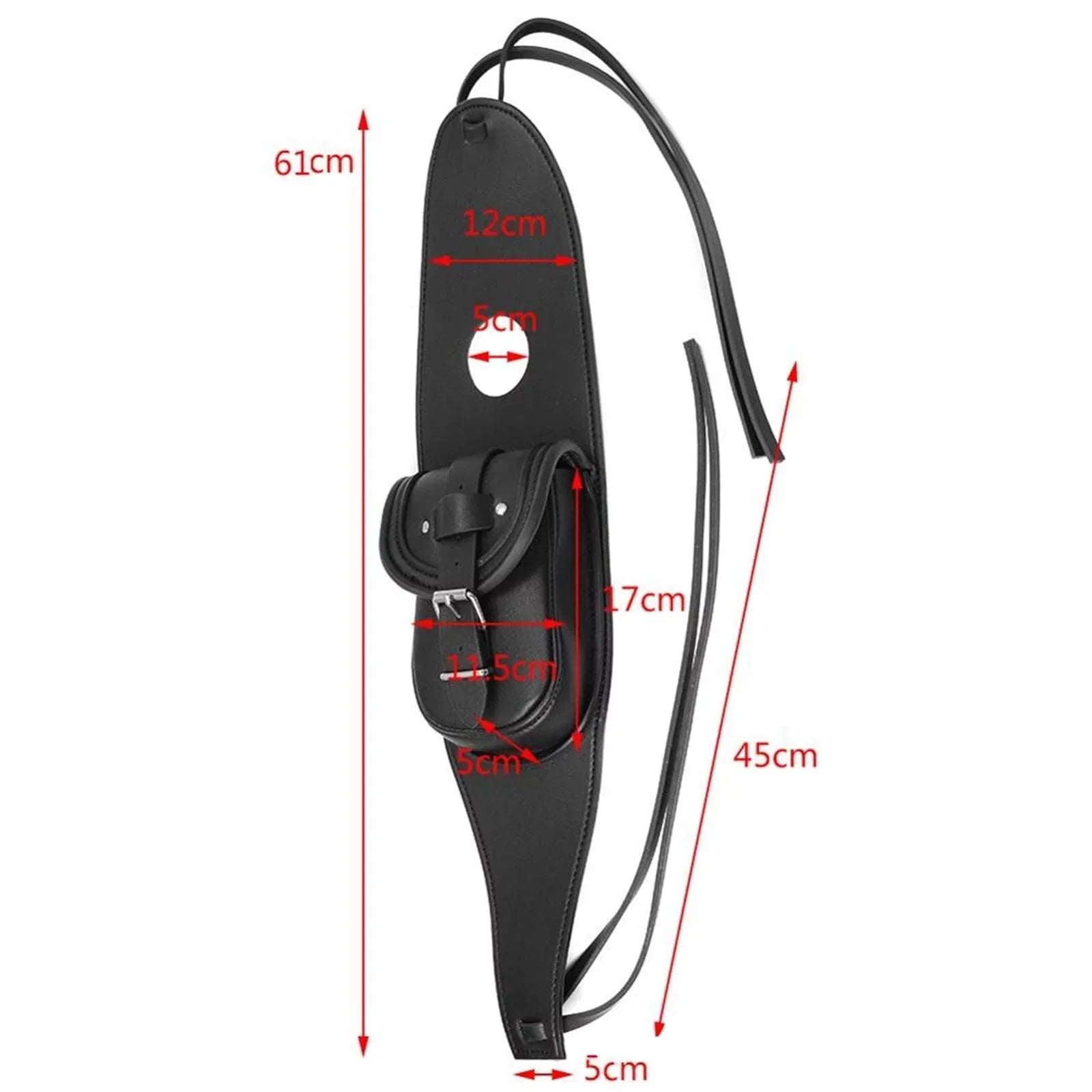 Fuel Tank Cover Bag Panel Cover Bag, Easy to Install ,Black Small and Portable Accessory Retro  Leather Console Center Pouch Tool Bag