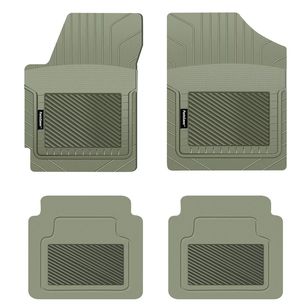 PantsSaver Custom Fit Car Floor Mats for Dodge Grand Caravan 2018, 4 pc, All Weather Protection for vehicles, Heavy Duty Weather Resistant Plastic,Gray