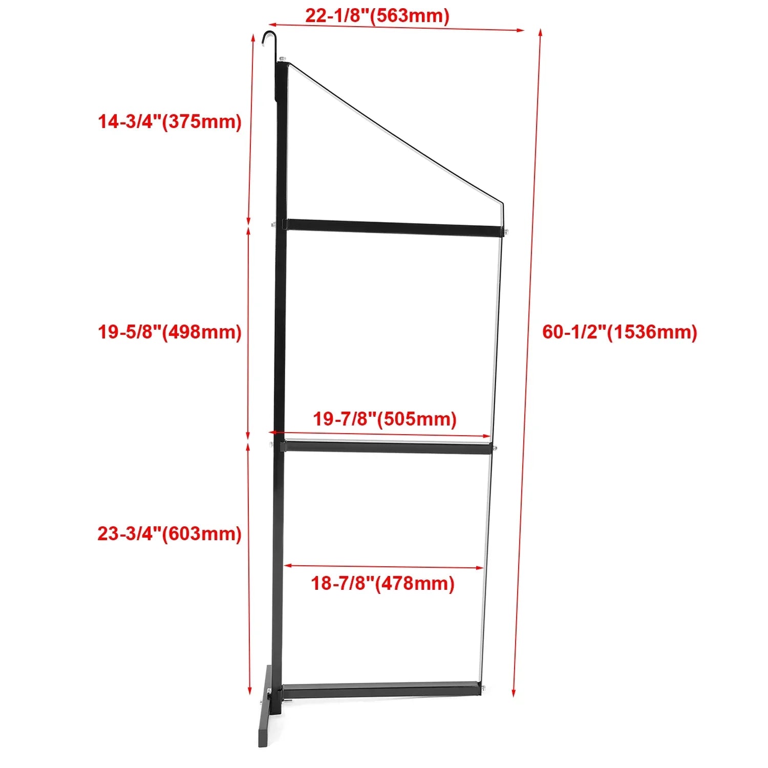 Cargo Shipping Container Shelving Brackets Black Powder Coated Steel Shelf Brackets for Heavy Duty Trailer Containers