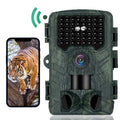 Trail Camera Wifi 4K 48MP Ultra High Definition Game Cameras with Night Vision Motion Activated 120°Wide Camera Lens  Waterproof,Deer Cameras That Send Pictures to Phone(64GB Memory Card)