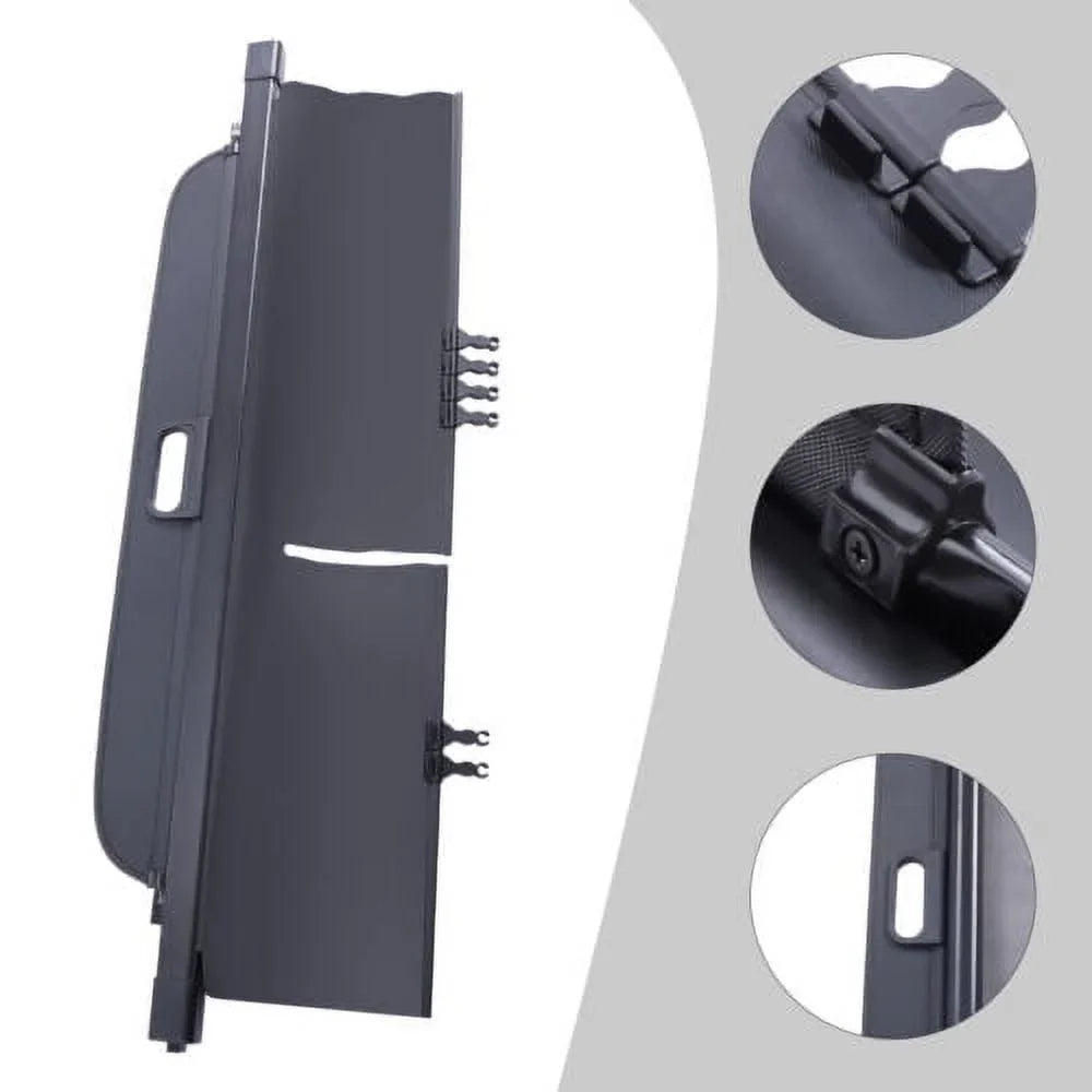 Retractable Cargo Cover For 2019-2021 Jeep Cherokee Trunk Tonneau Security Shade