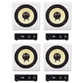 Acoustic Audio - Flush Mount Subwoofers with 10" Speaker and Amps 4 Pack