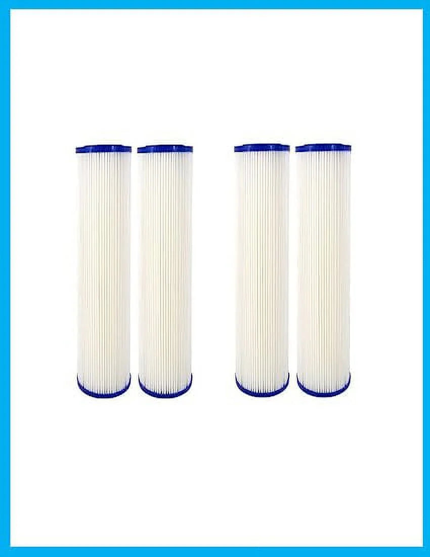 Compatible to Watts Pack of 4 Filter (.35-975) 9.75".75" 0.35 Micron Pleated Sediment Filters