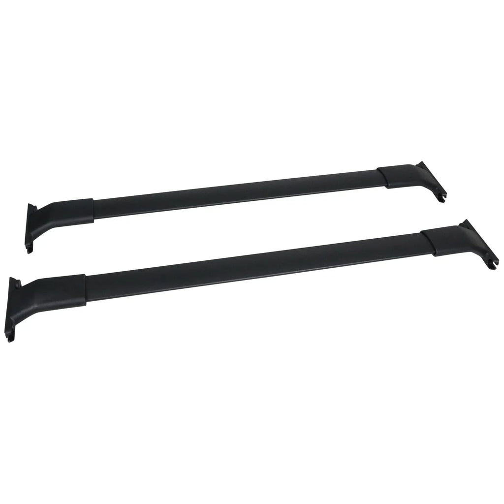 Ikon Motorsports Compatible with 13-16 Mazda -5   Style Cross Bar Roof Rack Black Aluminum
