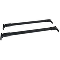 Ikon Motorsports Compatible with 13-16 Mazda -5   Style Cross Bar Roof Rack Black Aluminum