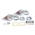 Krator Chrome Dual Spike Air Intake Cleaner - Plus Filter Compatible with 2006 Suzuki Boulevard