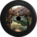 2018 2019 Wrangler  Backup Camera Wander Often Wonder Always Beach Lake Dock Moutains Quote Spare Tire Cover for Jeep  32 Inch