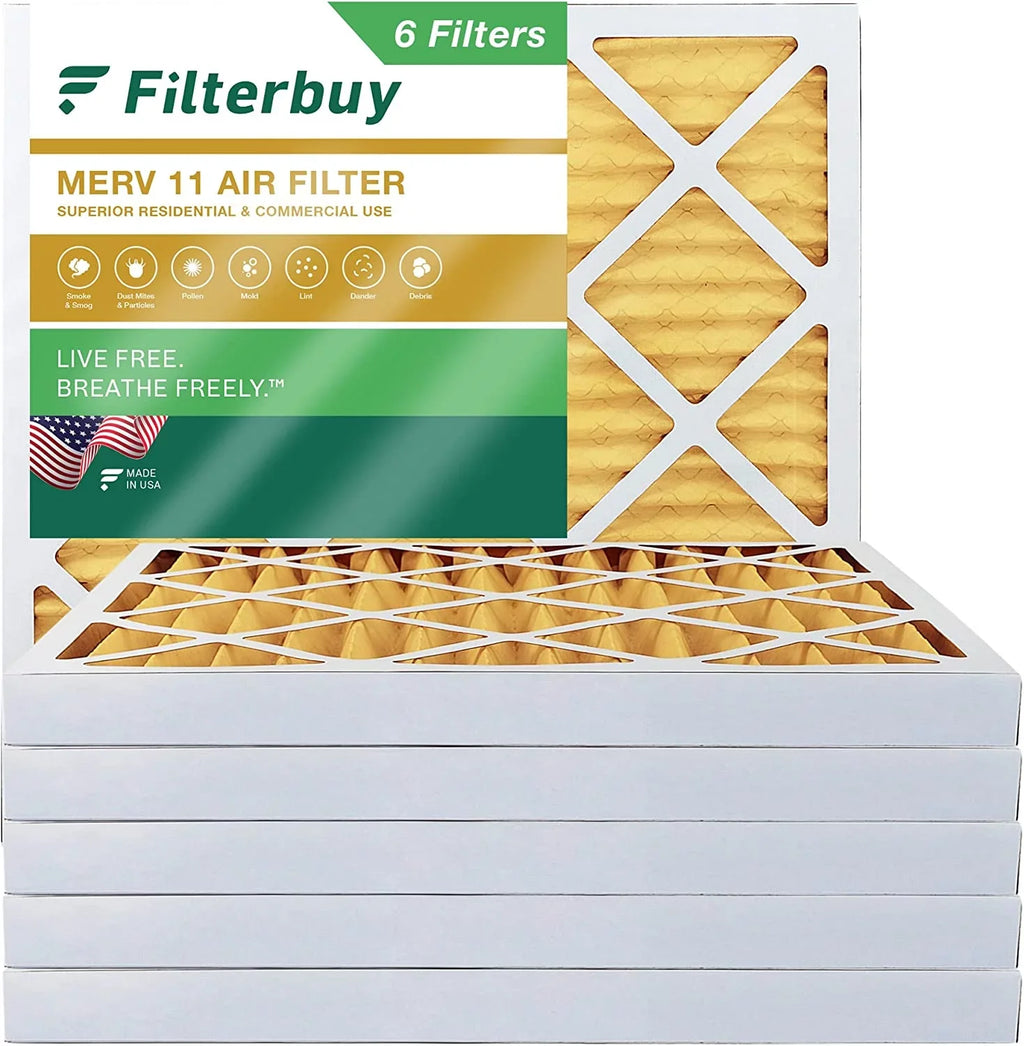 Filterbuy 10x10x2  11 Pleated   Furnace Air Filters (6-Pack)