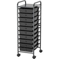Simple Houseware Utility Cart with 10 Drawers Rolling Storage Art Craft Organizer on Wheels, Black