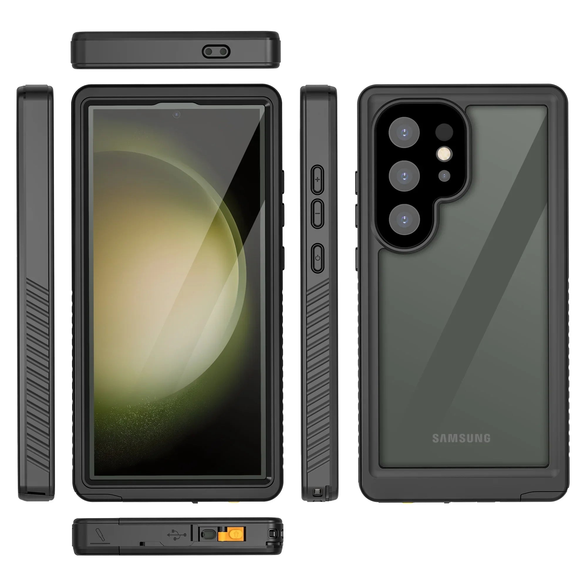 Cowithday Waterproof Case for Samsung Galaxy  Ultra 5G Phone 2024, with Screen Protector 360° Full Body Heavy Duty Military Protection Shockproof  Underwater Cover for Galaxy  Ultra, Black