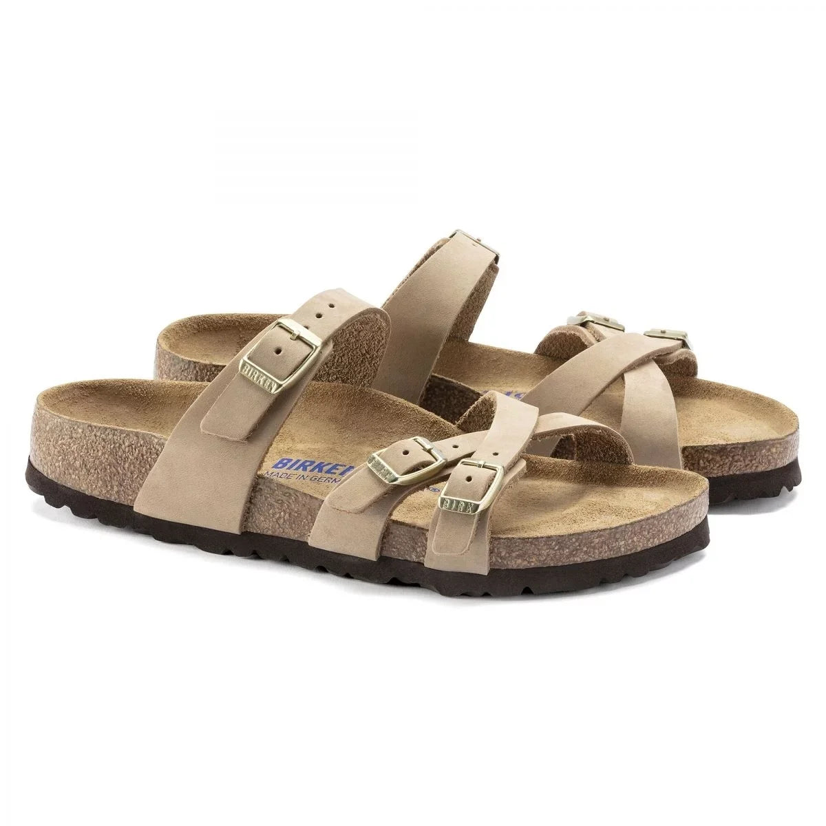 Birkenstock Women's Franca Soft Footbed Sandcastle Nubuck - Narrow - 1022973
