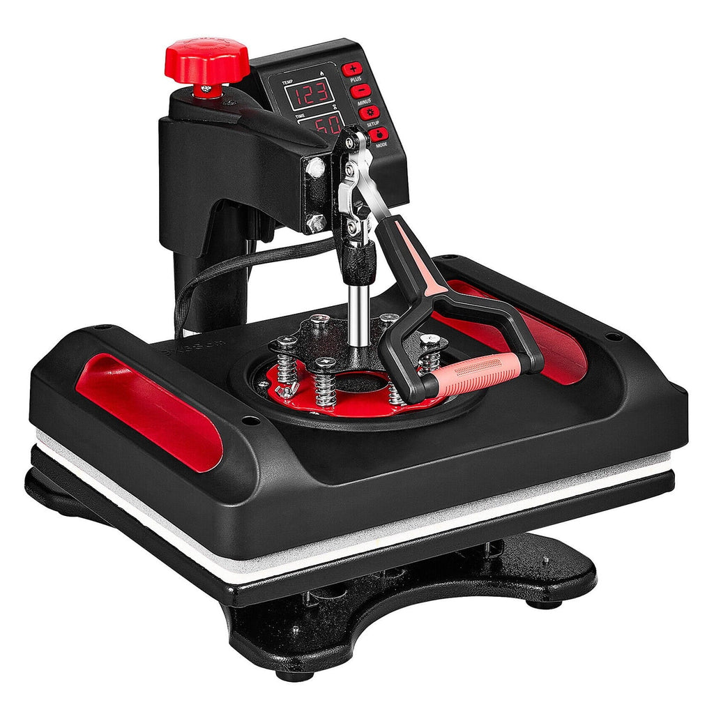 Red Heat Press Machine 8 in 1, 12 x 15 Inches Sublimation Transfer Printer, Digital Precise  Control Printing, 360 Swing Away Vinyl Transfer Printer for -Shirts, Canvas Bag, Pillow, Banner