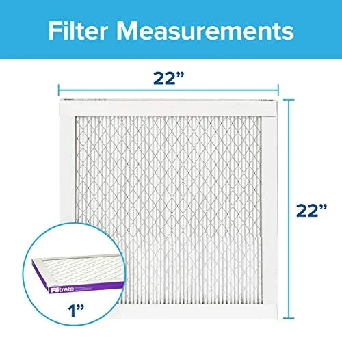 Filtrete 22x22x1,  Furnace Air Filter,  1500, Healthy Living Ultra Allergen, 6-Pack (exact dimensions 21.69 x 21.69 x 0.78)