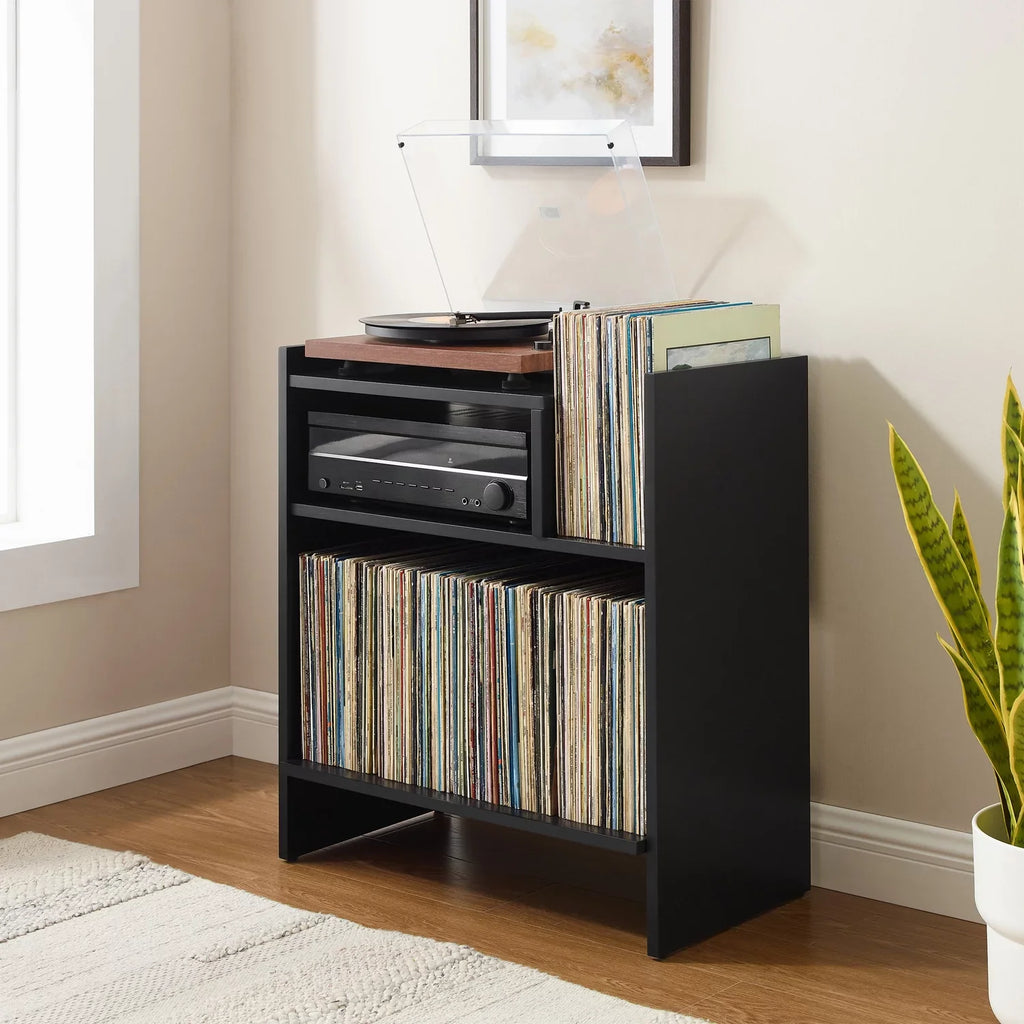 Crosley Furniture Portland Vinyl Record Storage Tv Stand and Entertainment Center, Media Console