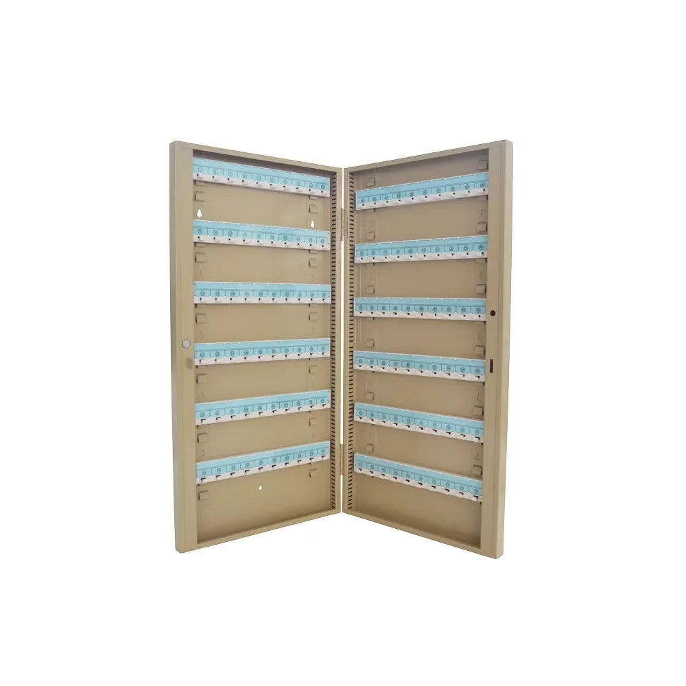 Key Cabinet 100 Hooks Lock Box Wall Mount Key Organizer Beige