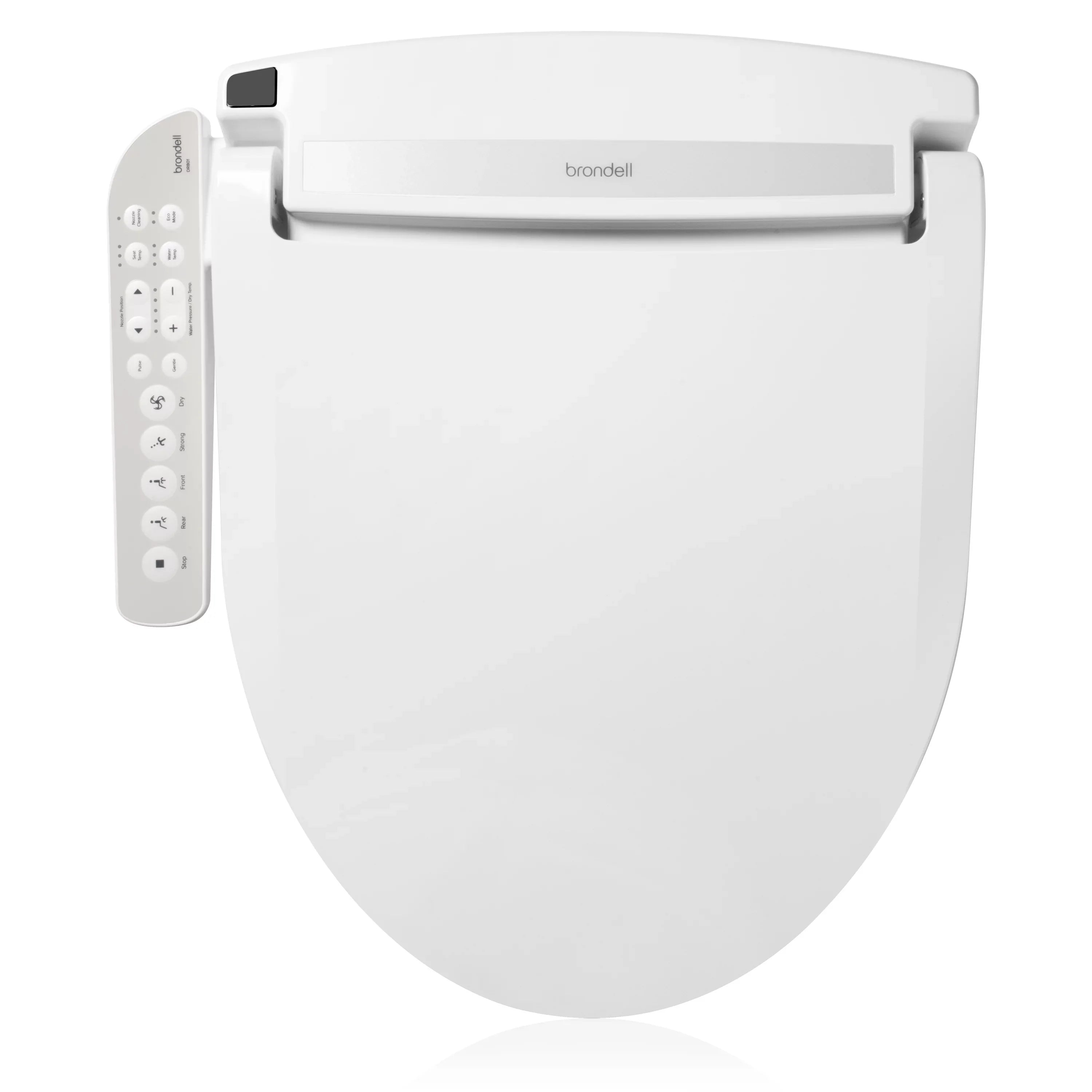 Brondell Swash Select  Sidearm Bidet Seat with Warm Air Dryer and Deodorizer, Round White