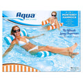 1 Pc, Aqua Swim Assorted Fabric/Mesh Inflatable 4-In-1 Monterey Hammock Pool Lounge