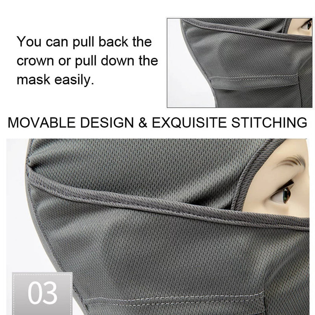 Toptie 45 Pack Black Balaclava Ourdoor  Sun Protection Hood Mesh Cooling Adjustable Balaclava for Men Women-45 Pcs Black