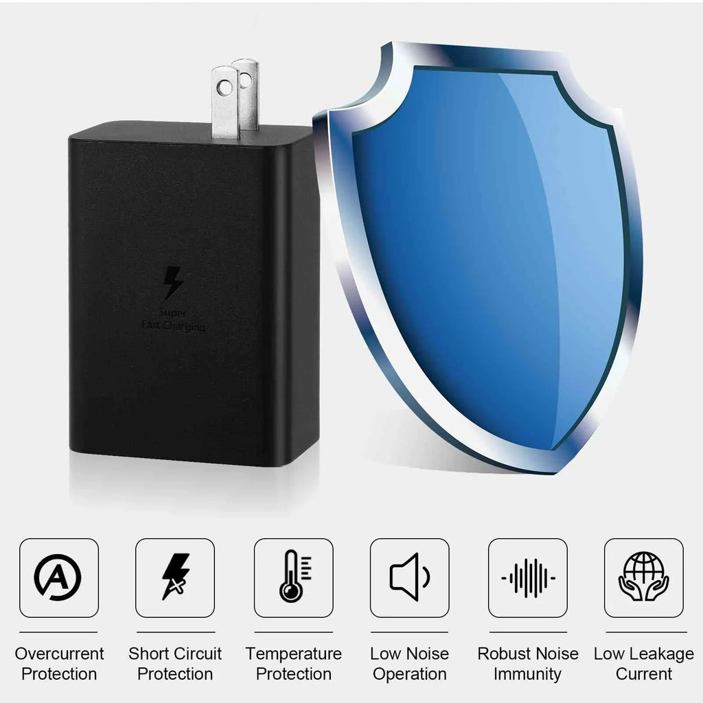 65W Fast Travel Charger with 3 Ports -  & Dual - - High-Speed Charging for Xperia Z3v// Compact/ Tablet / Tablet Wi-Fi iPhone, Samsung Galaxy, Laptops, Phones Google Pixel, MacBook