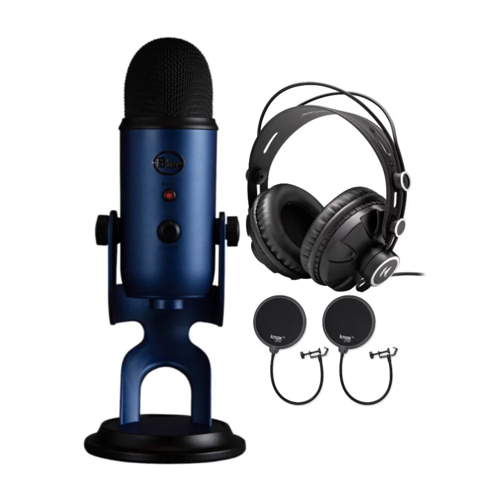 Blue Microphones Yeti  Microphone Bundle with Headphones and Pop Filter