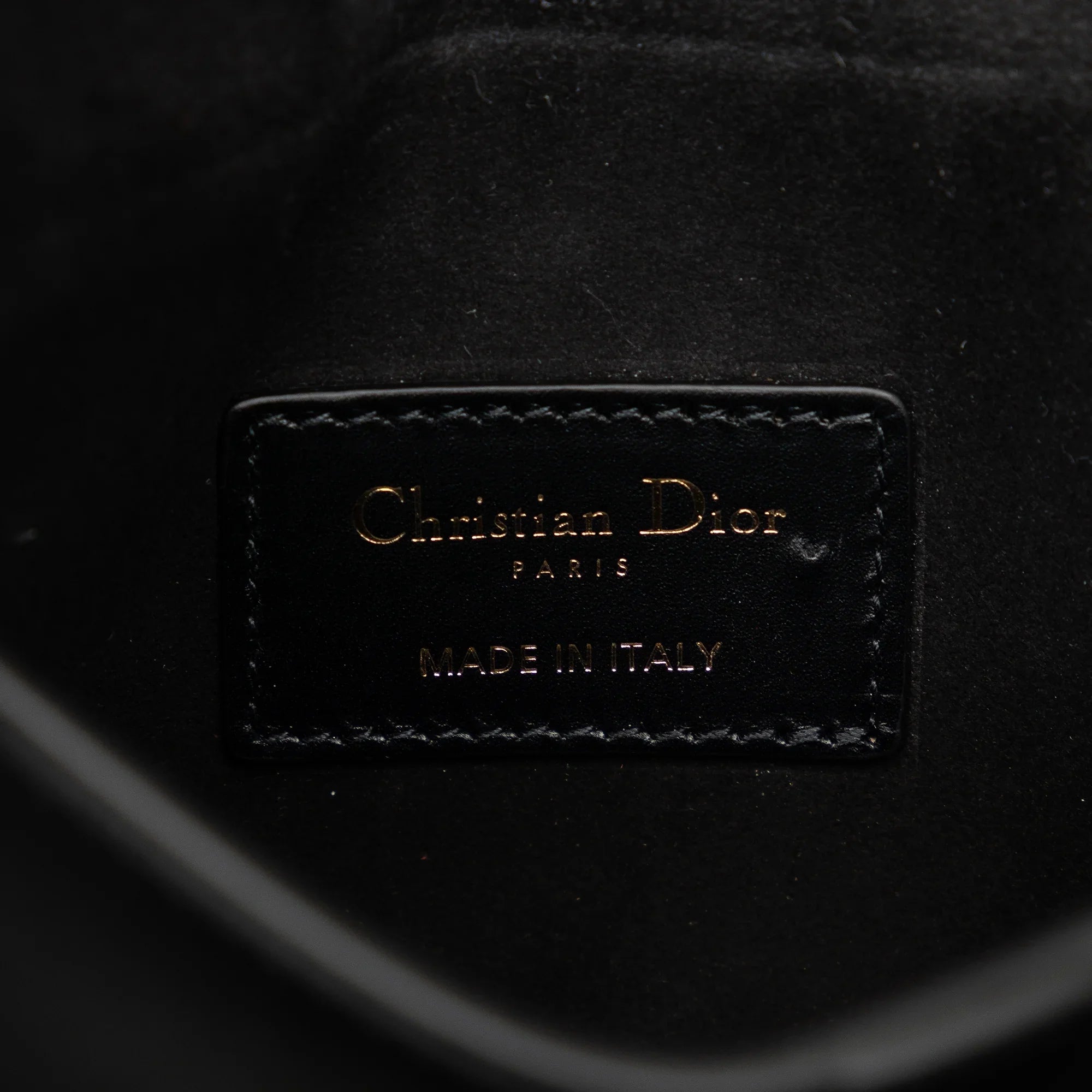 Pre-Owned Authenticated Dior Saddle Belt Bag Calf Leather Black Unisex (Good)