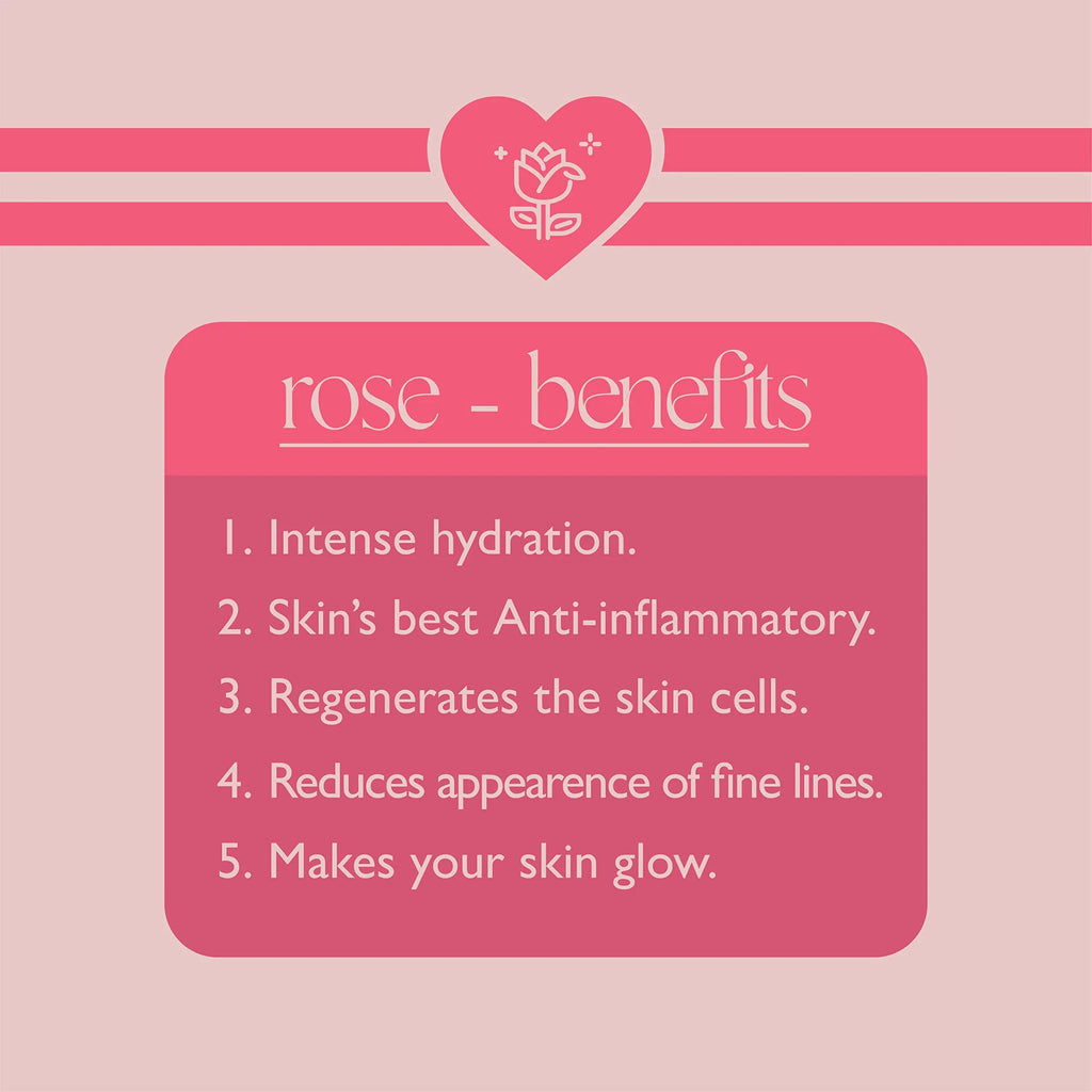 Banjara's Rose Moisturizing Day & Night Cream| Makes skin glow, For All Skin Types, for Men & Women, Paraben-Free , Vegan, 2X50g(100g) - Pack of 2