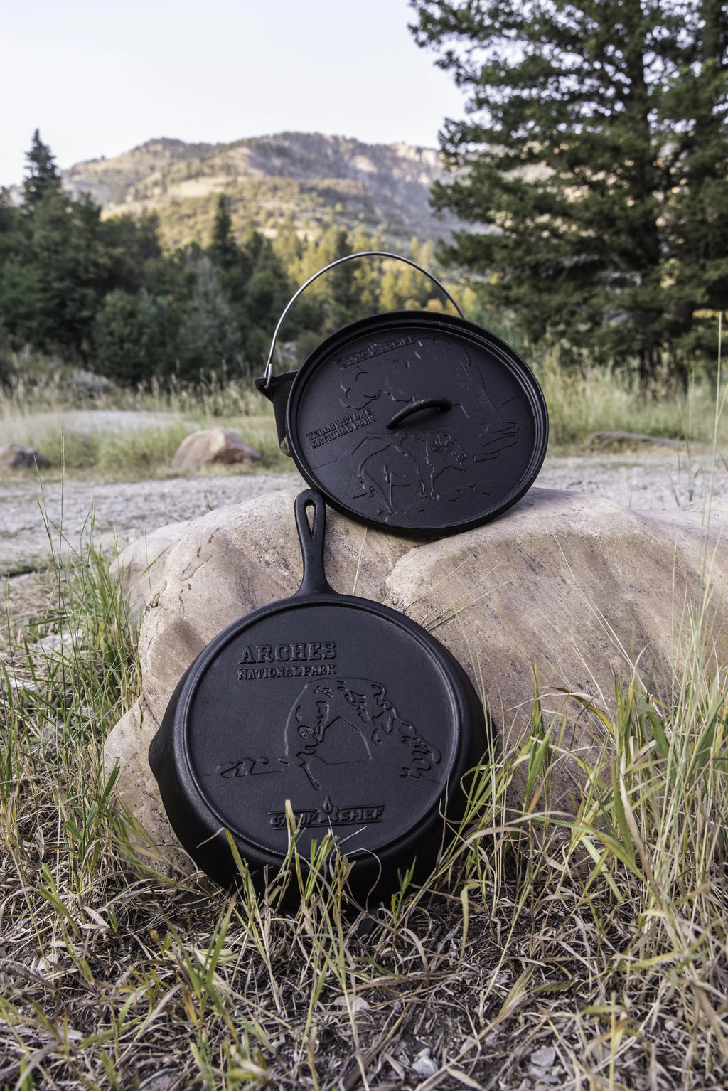 Camp Chef 12" Dutch Oven and Skillet Set, , Cast Iron Nonstick