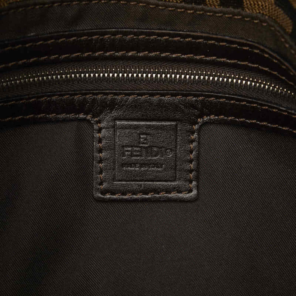 Pre-Owned   Mamma Bucket Bag Brown Canvas Leather Women's (Good)