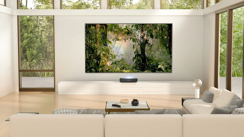 Hisense  Series Trichromal Laser  Bundle w/ 100'' Tv Screen  Cinema Screen, Projector &  Stand (120L9G)