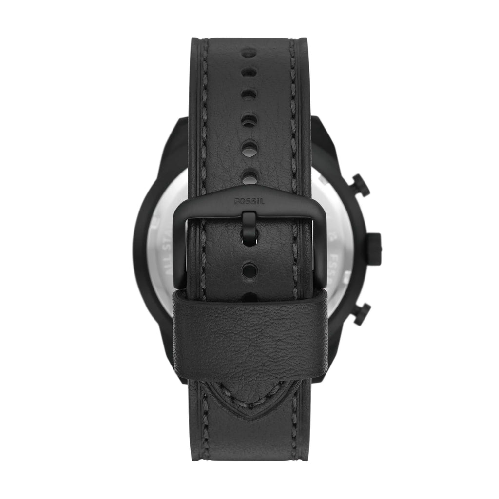 Fossil Bronson Chronograph Leather Black Dial Quartz  Men's Watch