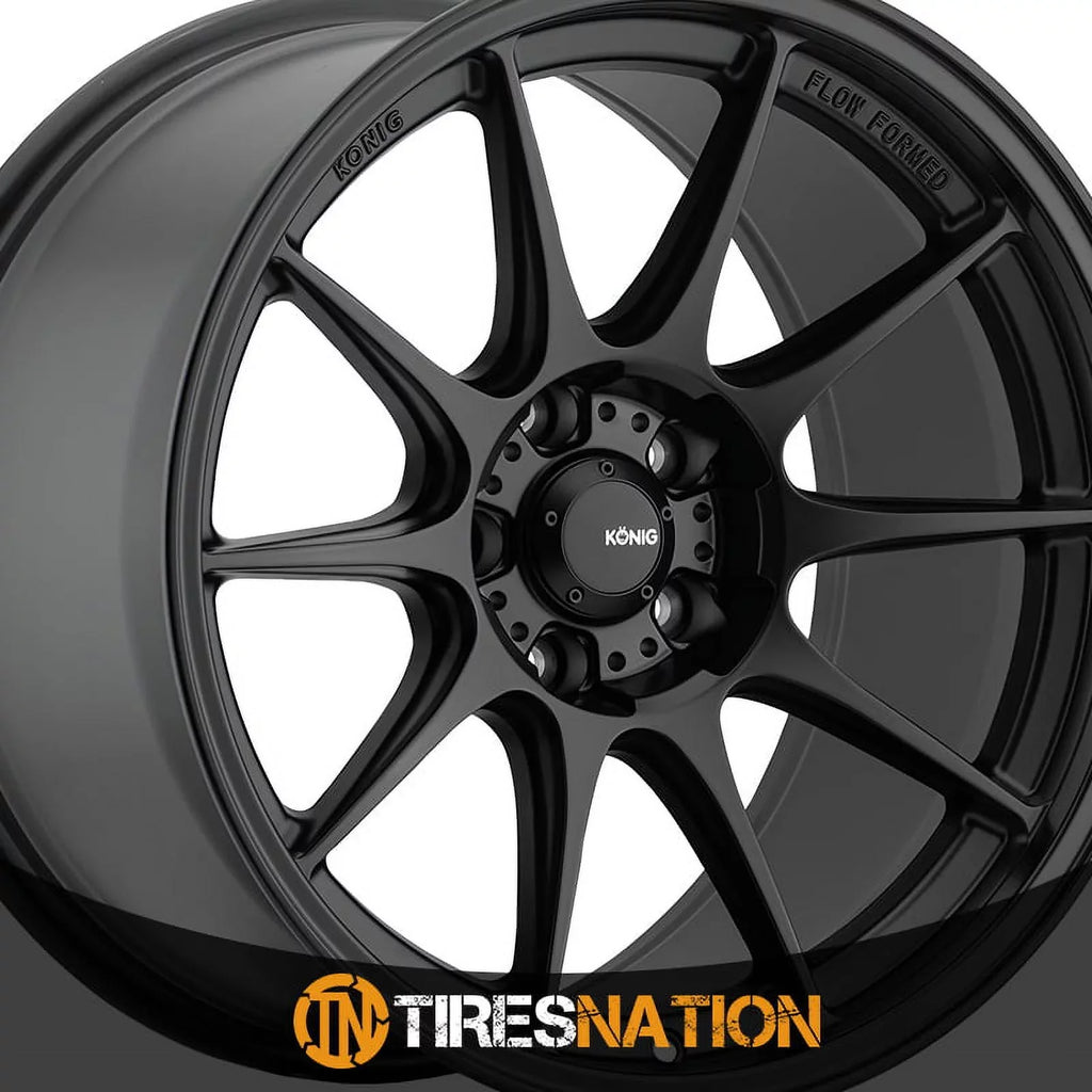 Konig 57B Dekagram 17x8 5x114.3 +40et Semi-Matte Black Wheel