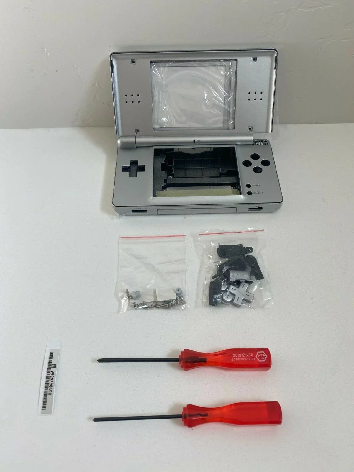 Replacement Housing for Nintendo  Lite Glass Lens Shell Silver