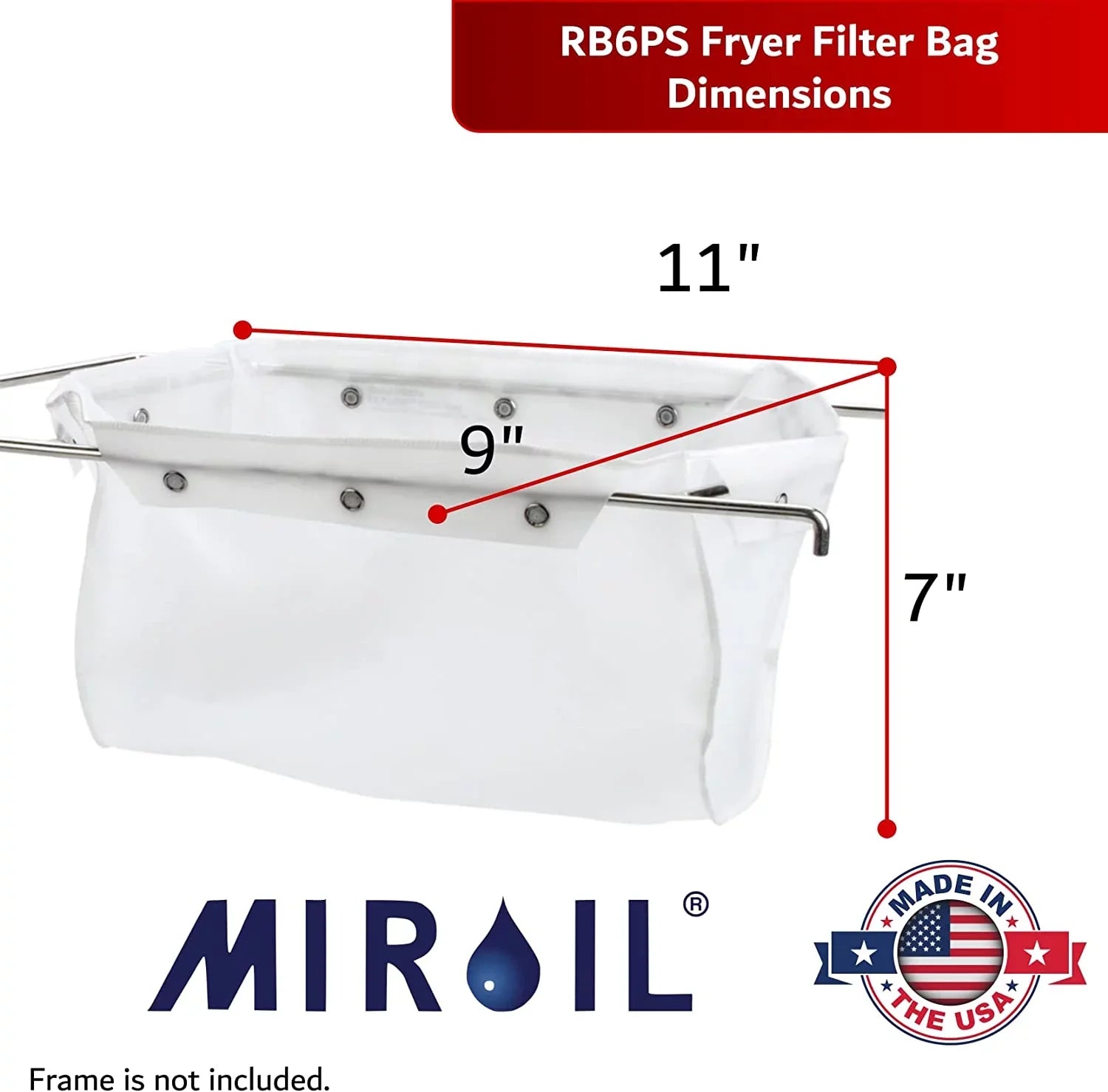 Miroil /12852  Flow Snap On" Filter Bag"