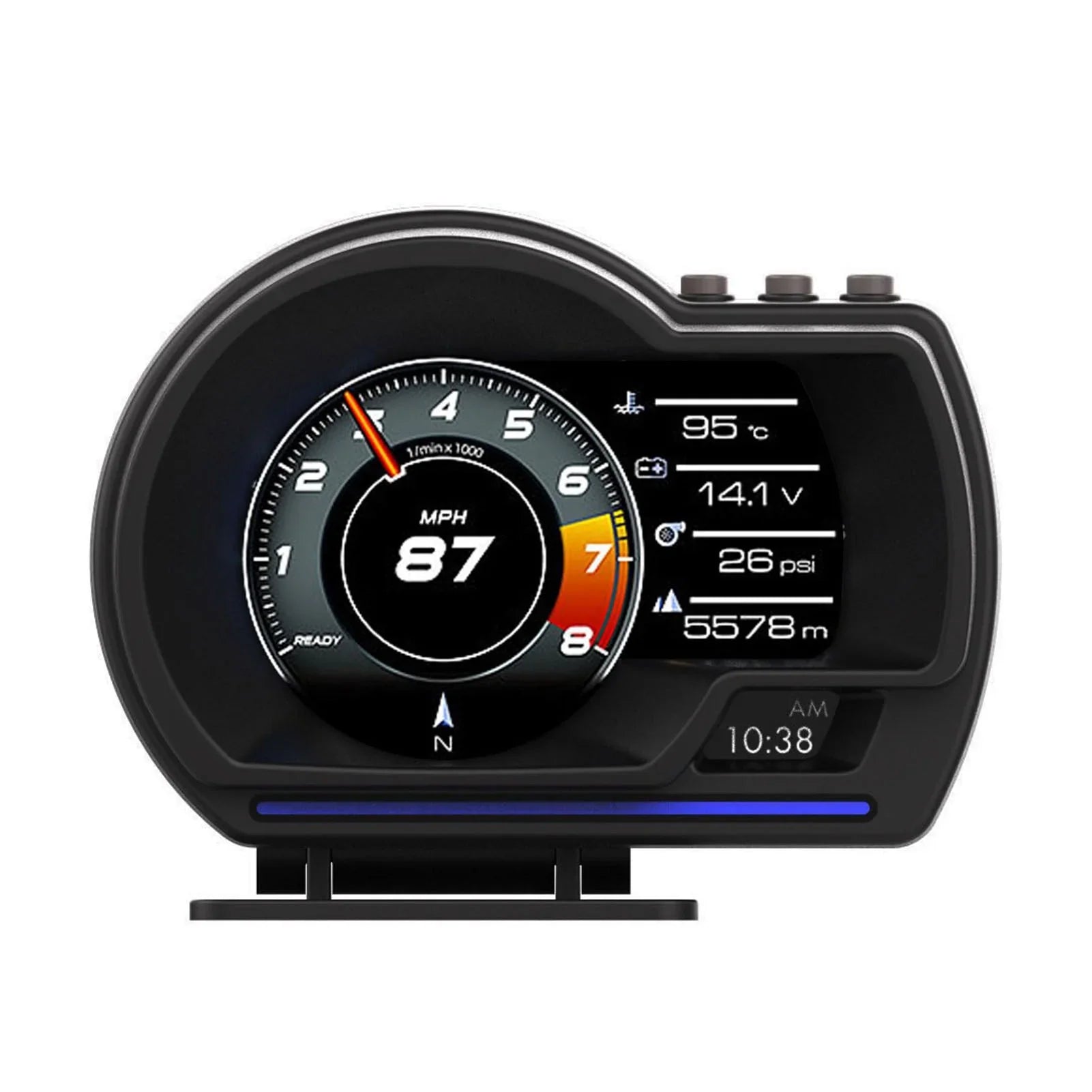 Car  Display, OBDⅡ+ Smart Gauge High Definition Speedometer Car Diagnostic Tool  Fault Code Elimination Safe Driving Computer Overspeed Fault Alarm for All Vehicles