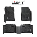 Lasfit Car Floor Liners for 2016-2021 Jeep Grand Cherokee ( Jeep Cherokee )  & Jeep Grand Cherokee  2022, All Weather  Vehicle Floor Mats Set, 1st and 2nd Row, Fit Bench Seating only, Black