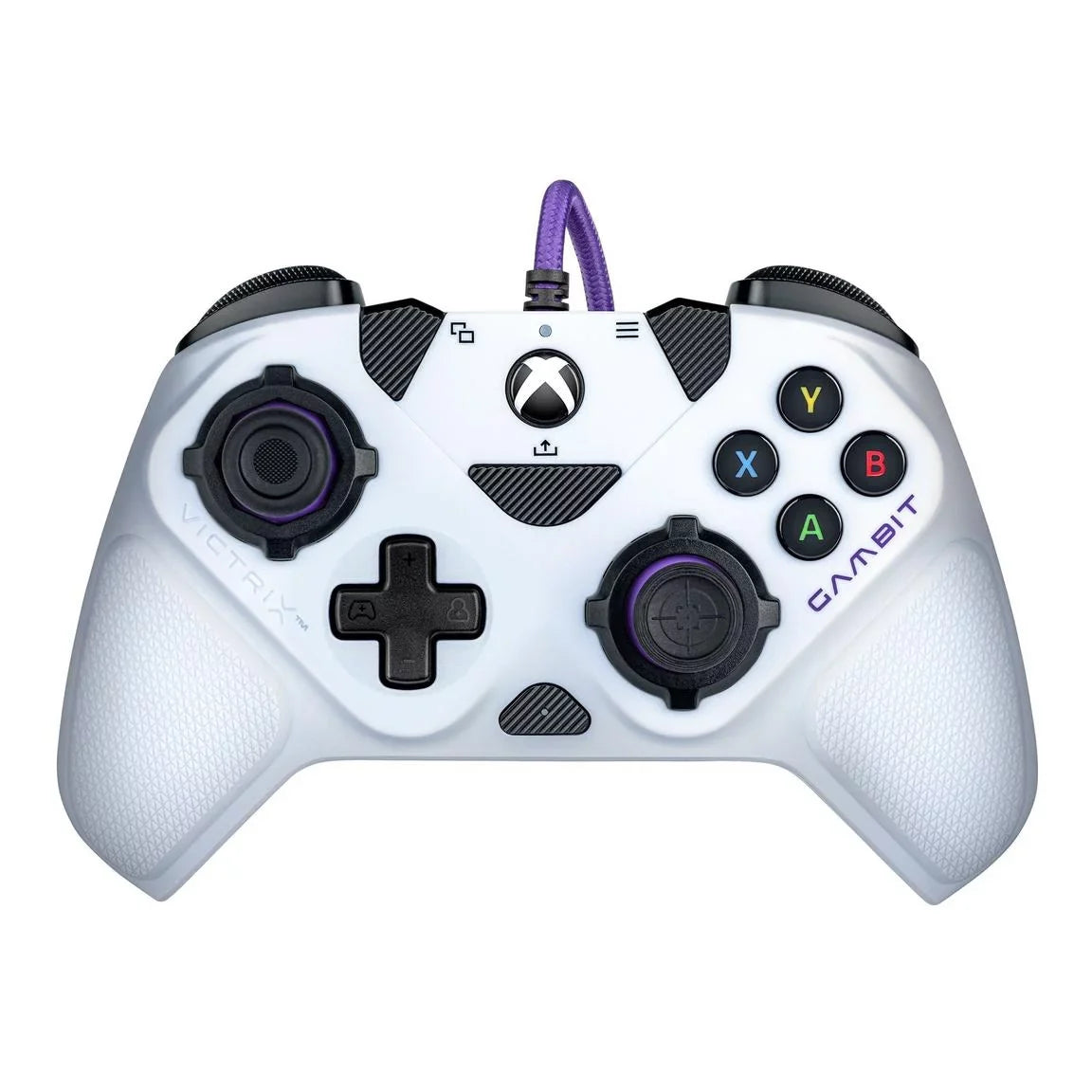 Gaming Victrix Gambit World's Fastest Xbox Controller, Elite Esports Design with Swappable Pro Thumb Sticks, Custom Paddles, Swappable White/Purple Faceplate for Xbox Series