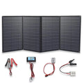 200w 12v Foldable Solar Panel Kit 4 x 50 watt Solar Charger 20A Charge Controller for Camping, Hiking, 12 volt Outdoor Leisure Battery Power Generator Station Black