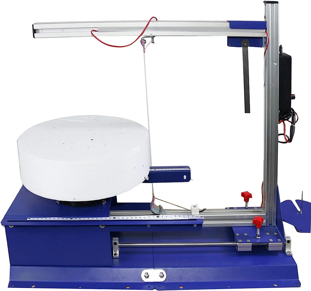 PreAsion Vertical Electric Rotary Molti-functional Hot Cutting Machine Tabletop Hotwire Cutter 110-220V