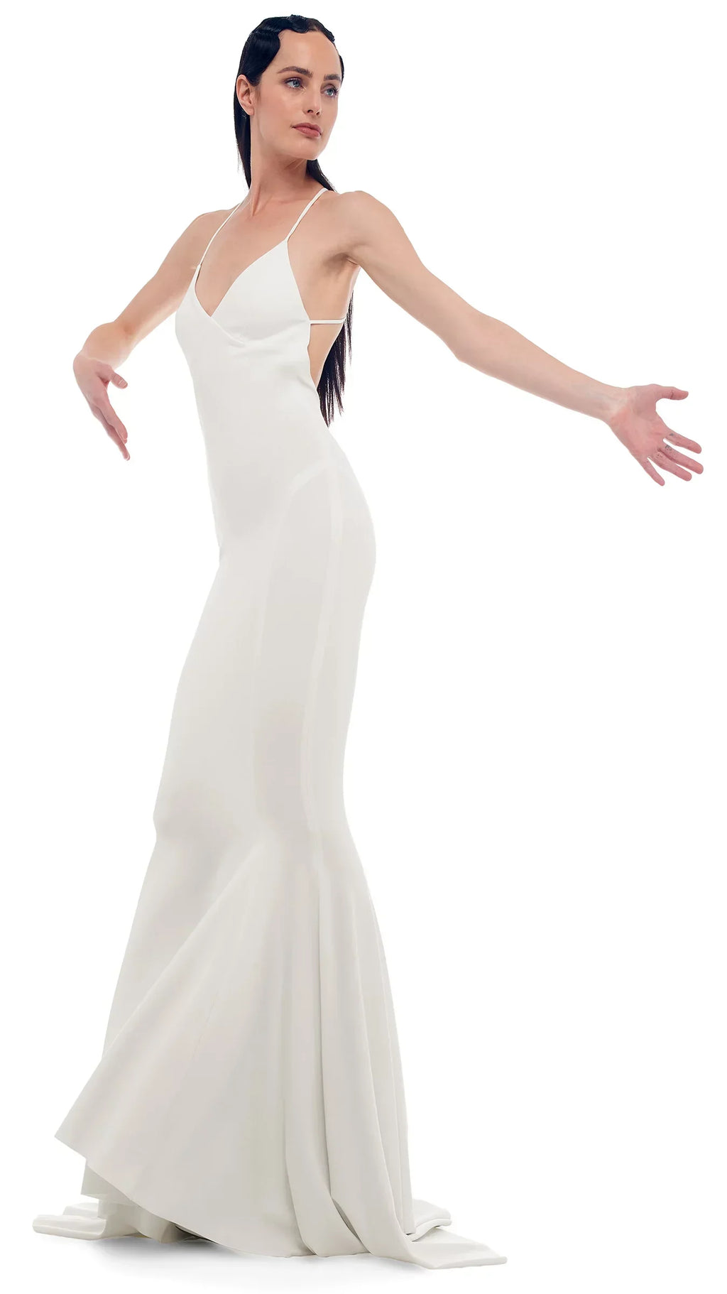 Norma Kamali   Women's Low Back Mermaid Gown,  Medium/38