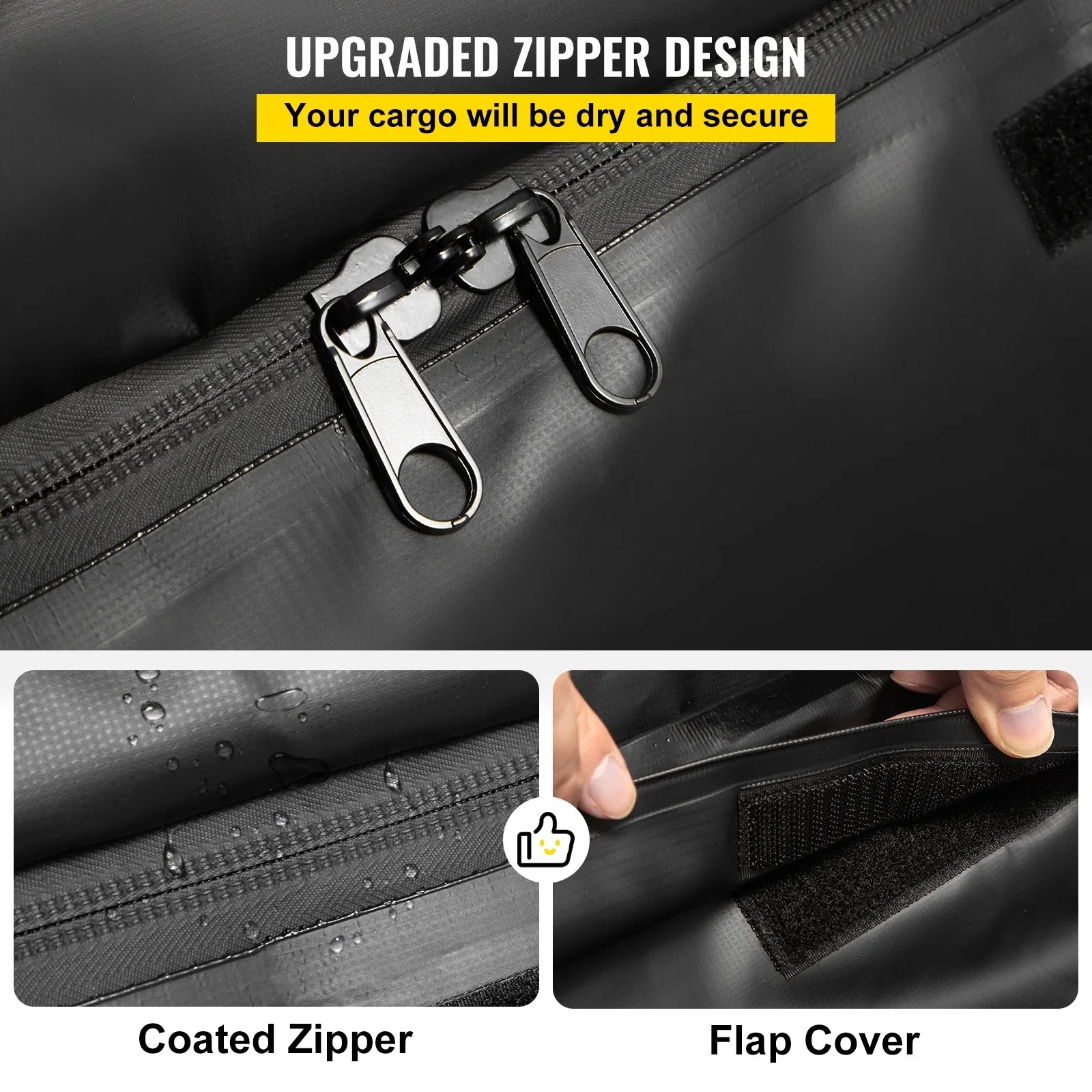 Hitch Cargo Carrier Bag, Waterproof 840D , 48"x20"x22" (12 Cubic Feet), Heavy Duty Cargo Bag for Hitch Carrier with Reinforced Straps, Fits Car Truck  Vans Hitch Basket