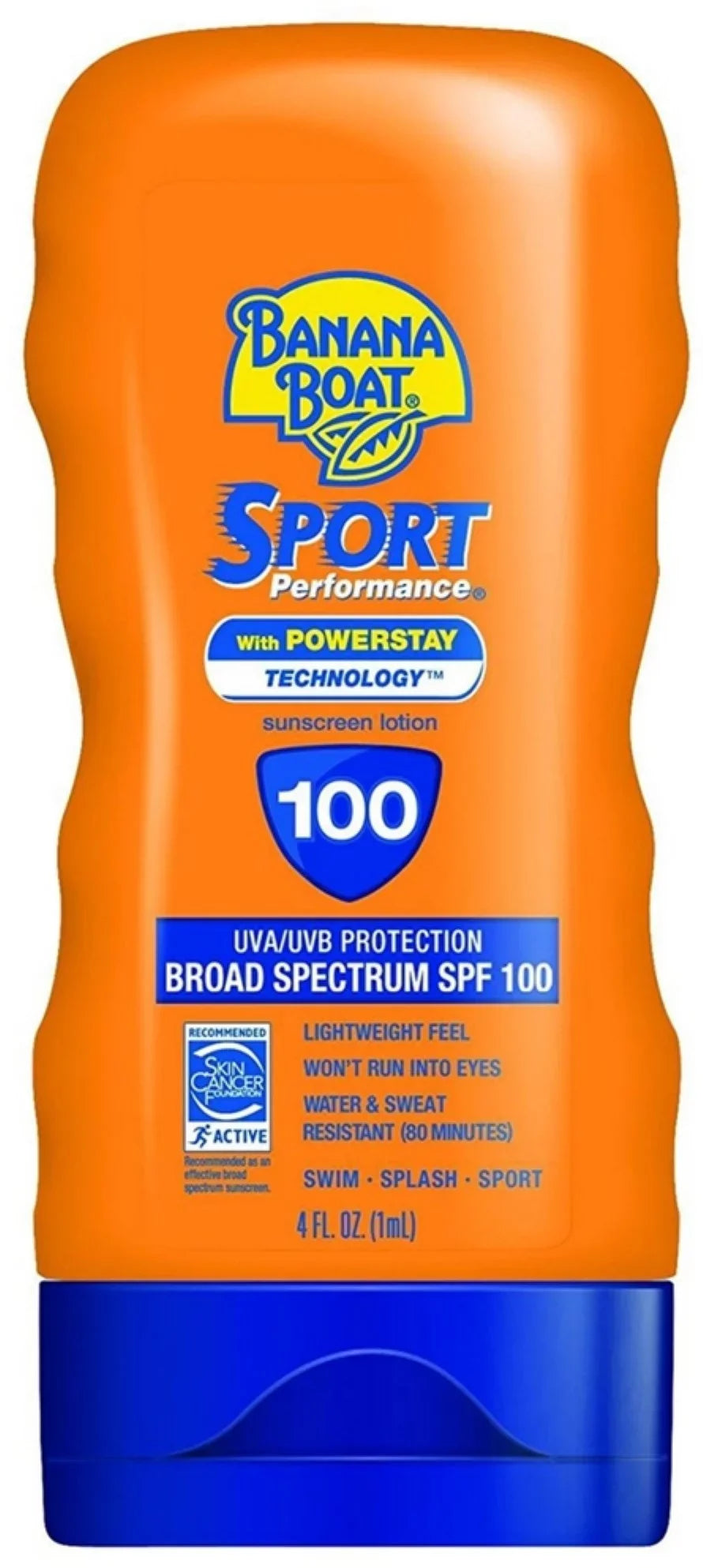Banana Boat Sport Performance Sunscreen Lotion  100 4 oz (Pack of 3)