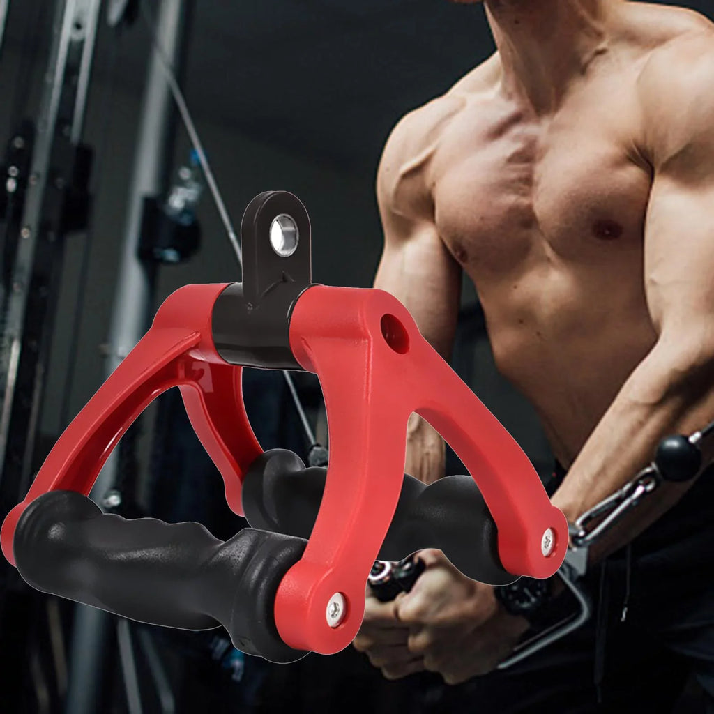 Two  Rowing Handle Cable Attachment Bearing 661 Bar Row Attachment Tricep Rope Pull Down Machine for Fitness, Home ,Gym ,Back Training Red